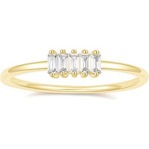 1.5mm Ring 14k Gold Plated Engagement Ring Wedding Band for Women Size 3-11